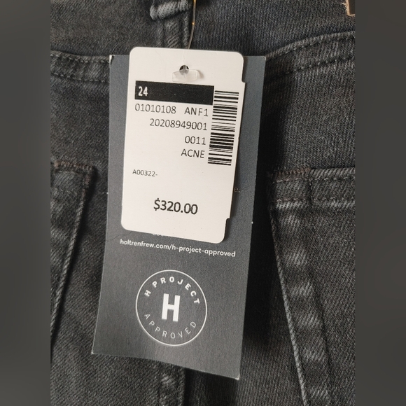 Acne Studios Peg Jean Used Black NWT Size 24 - Picture 6 of 11